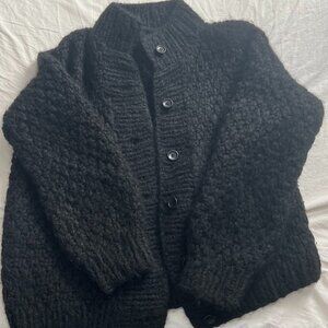 Ozma Bell Knit Cardigan in Black